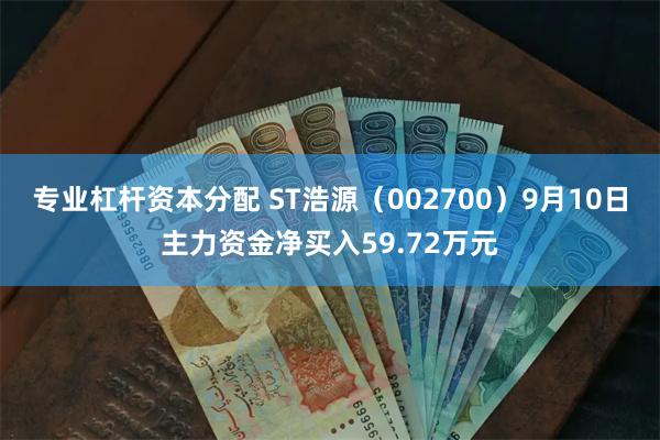 专业杠杆资本分配 ST浩源（002700）9月10日主力资金净买入59.72万元