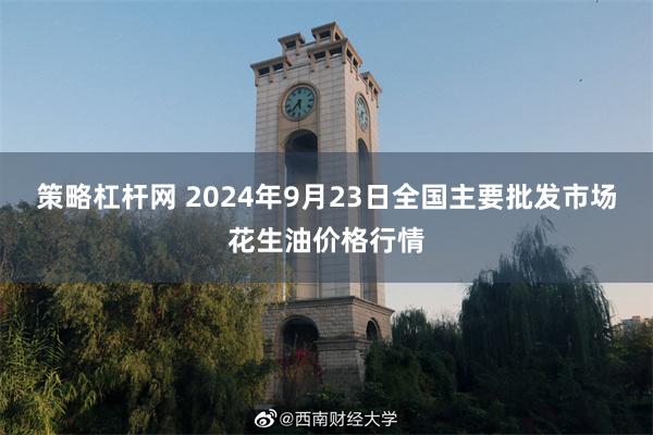 策略杠杆网 2024年9月23日全国主要批发市场花生油价格行情