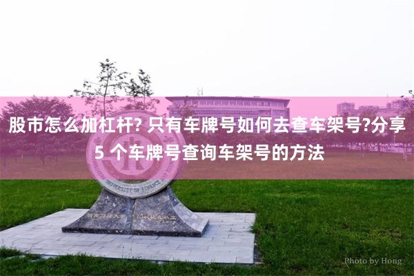 股市怎么加杠杆? 只有车牌号如何去查车架号?分享 5 个车牌号查询车架号的方法